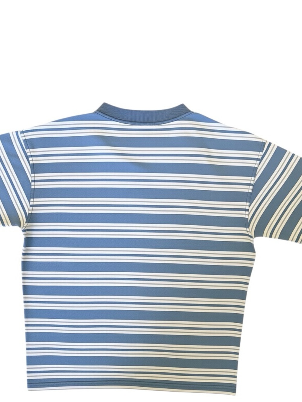 Men's Vintage Blue Stripe Bugle Boy Polo Short Sleeve 90s Y2K - Picture 2 of 5